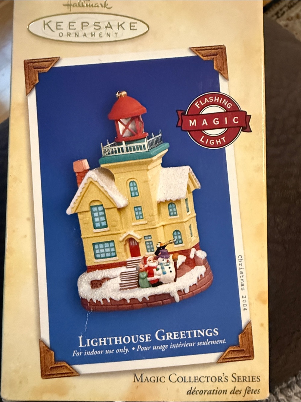 Hallmark keepsake lighthouse greeting magic collection series dated 2004.